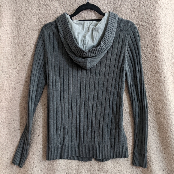 Grey Knitted Button Up Sweater - Picture 2 of 3